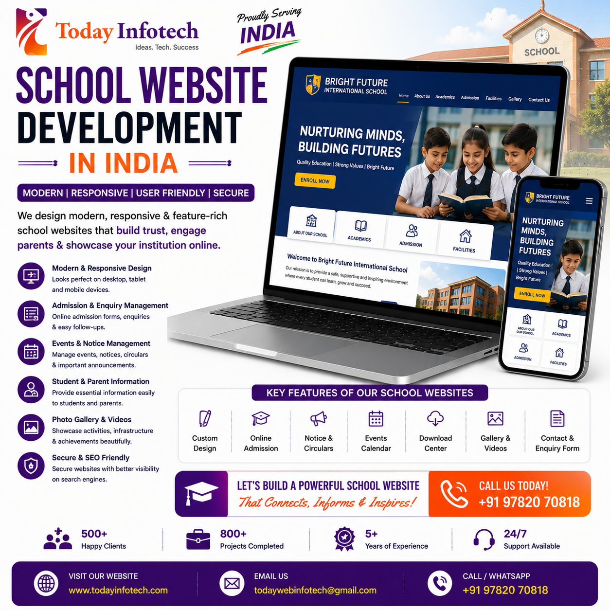 School Website Development in India