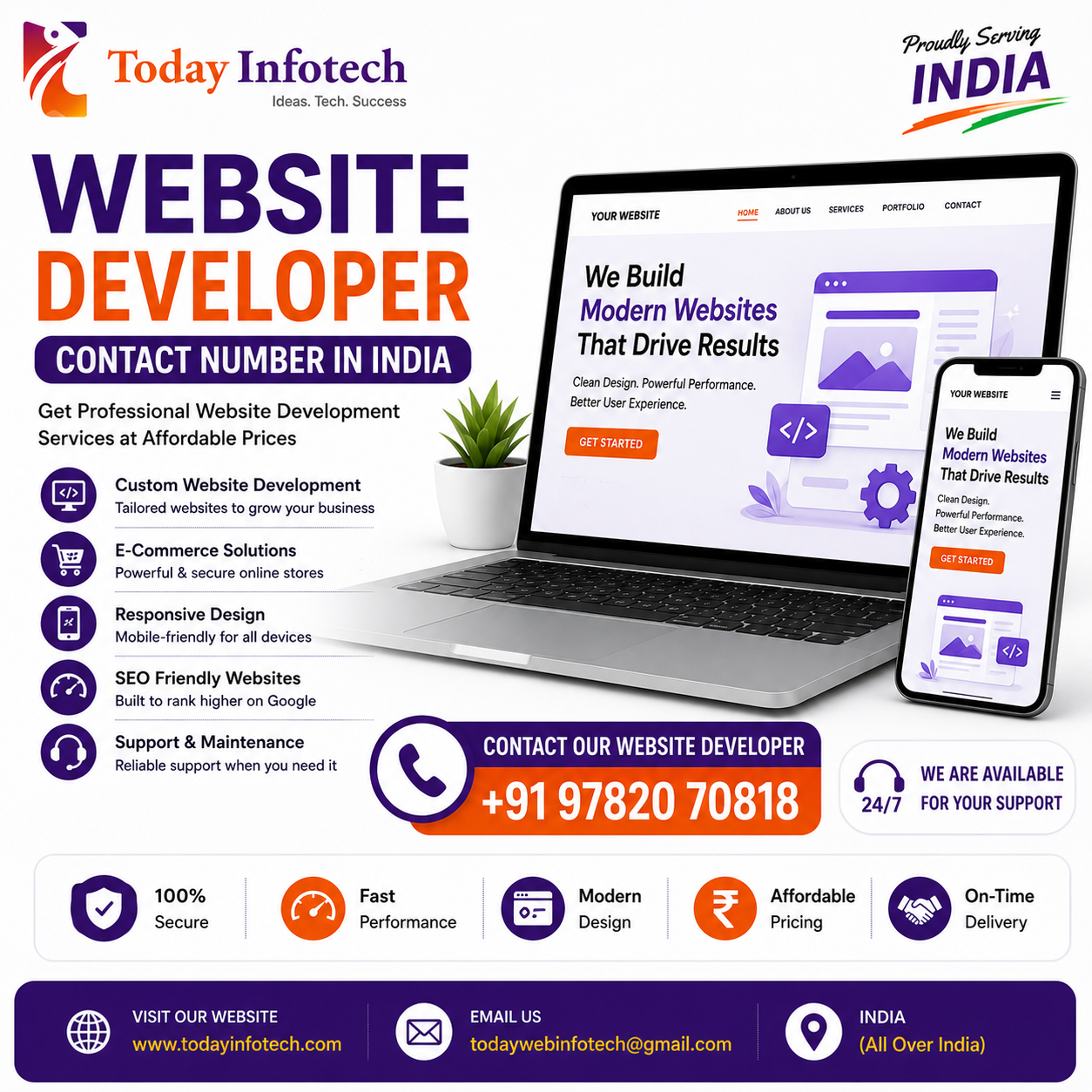 Website Developer Contact Number in India