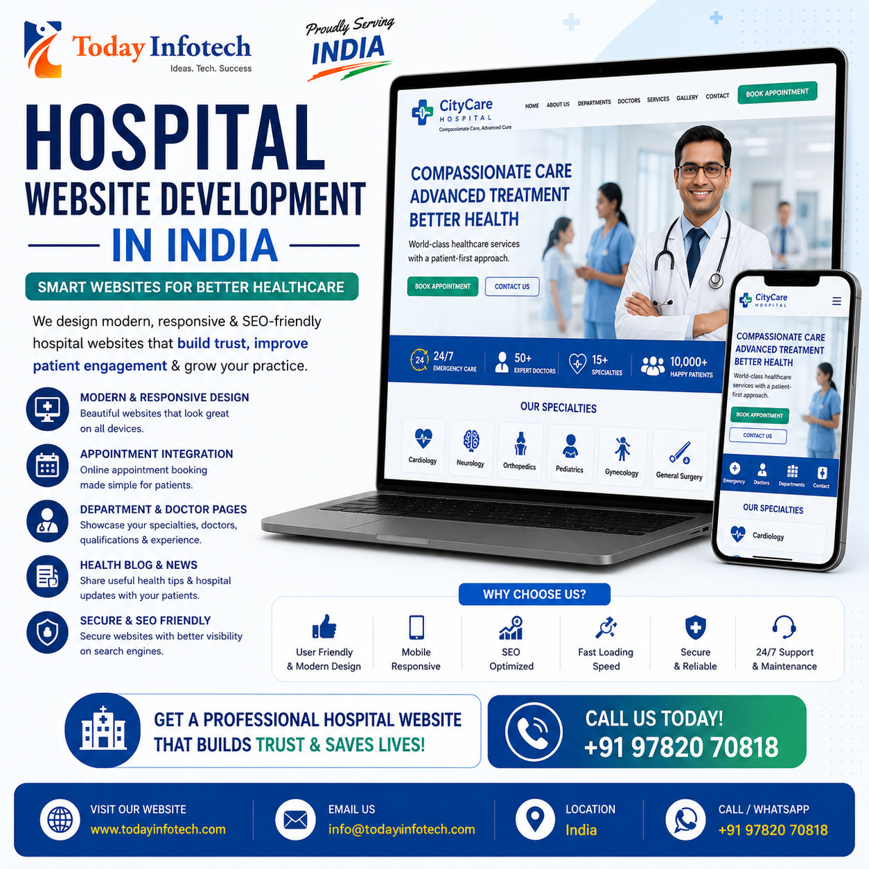 Hospital Website Development in India