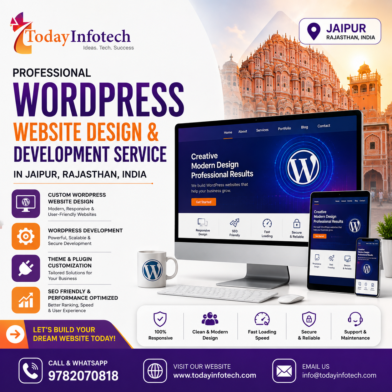 Professional WordPress Website Design & Development server in jaipur